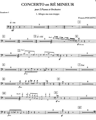 Concerto En Ré Mineur Sheet Music By Francis Poulenc Nkoda Free 7