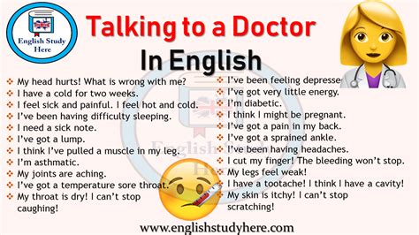 Talking To A Doctor In English English Study Here