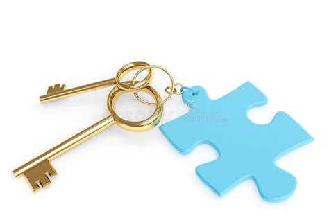 Golden Key And Puzzle Stock Illustration Illustration Of Insert 50030060