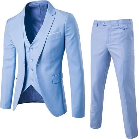 Costume Homme Slim Fit Trois Pièces Elégant Costume Formel Daffaires