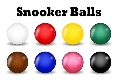 Snooker Balls Set On A White Background Vector Art At Vecteezy