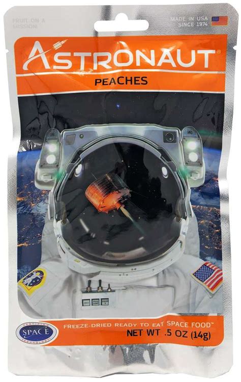 Astronaut Space Food Früchte Pfirsiche Ernährung im Weltall