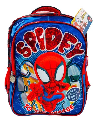 Mochila Spidey Y Sus Amigos Spiderman Hombre Ara A Primaria Original