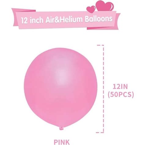 Pi Ces Ballons En Latex Rose Ballons Pouces Ballon Mat Rose Pour