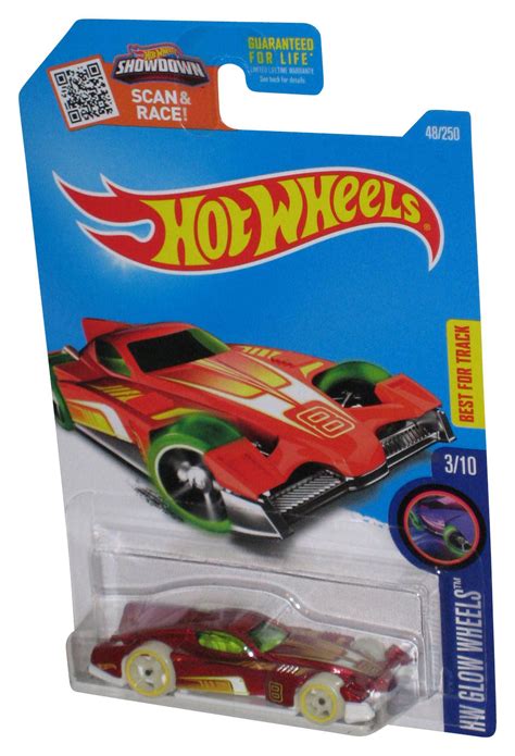 Hot Wheels HW Glow 3 10 2016 Red Formul8r Toy Car 48 250 Walmart