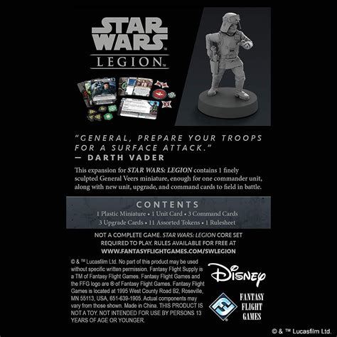 Atomic Mass Games Star Wars Legion Galactic Empire Expansions General