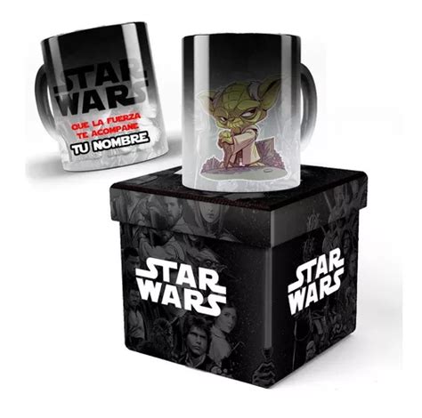 Taza Mágica Star Wars Yoda Regalos De Cumpleaños Caja Madera Envío gratis