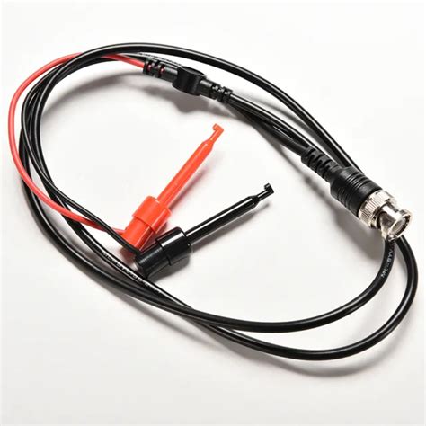 Bnc Male Plug Q To Dual Plug Connector Hook Clip Test Probe Cable Lead