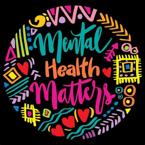 Premium Vector Mental Health Matters Hand Lettering Poster Healthy