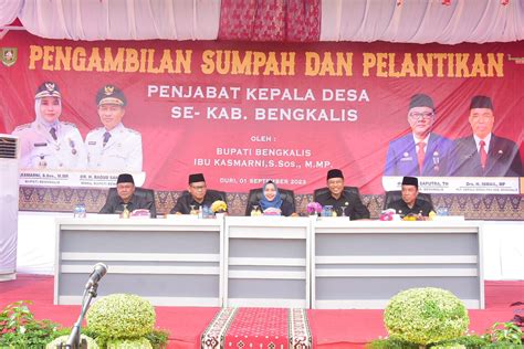 Bupati Bengkalis Lantik Dan Ambil Sumpah 92 Penjabat Kepala Desa