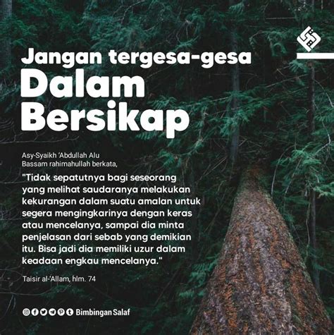 JANGAN TERGESA GESA DALAM BERSIKAP Pengikut