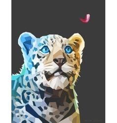 Colored Hand Sketch Head Roaring Jaguar Royalty Free Vector Sketch