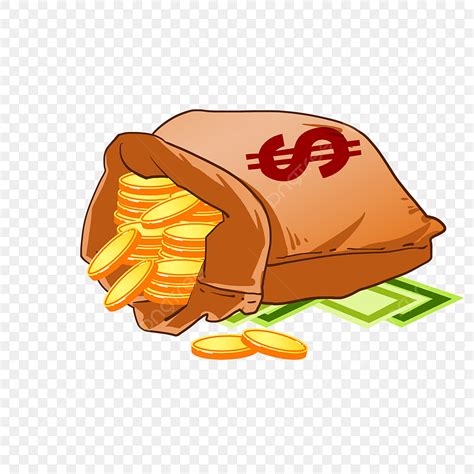 Money Currency Png Image Orange Money Bag Illustration Gold Currency