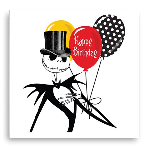 Nightmare Before Christmas Birthday Card Jack Skellington Etsy