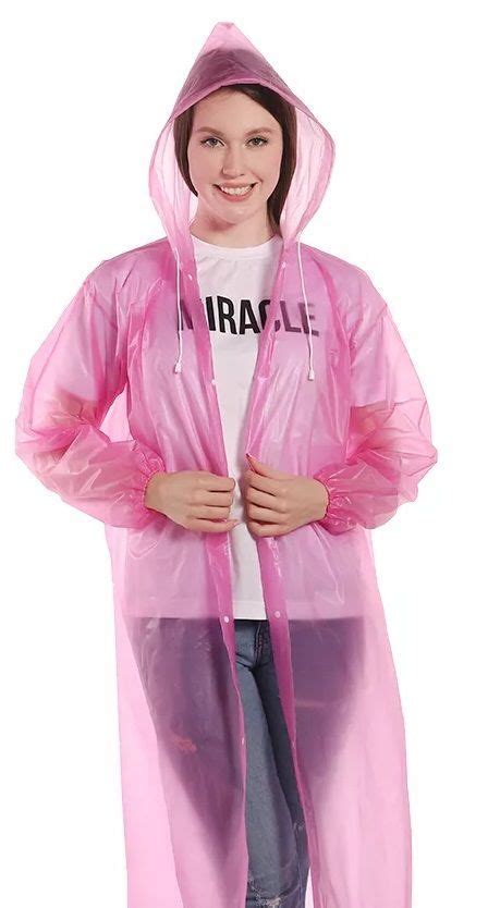 Pink Raincoat Plastic Raincoat Plastic Mac Pink Plastic Rain