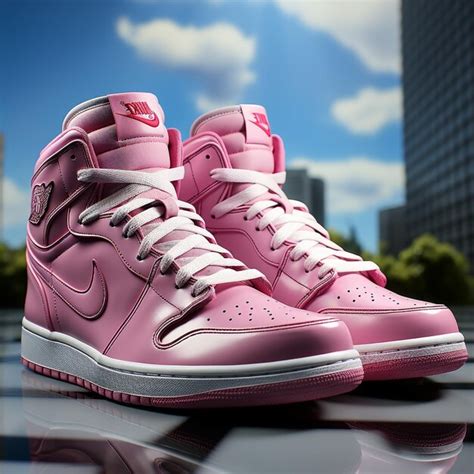 Premium AI Image | Nike jordans pink girl shoes