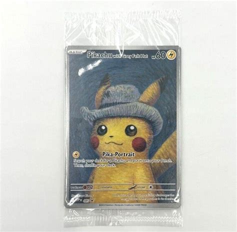 Mavin Sealed Pikachu With Grey Felt Hat Promo Card Pokemon X Van