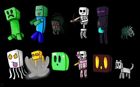 Cute Minecraft Drawings Mobs