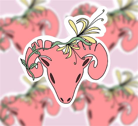 Aries Sticker Aries Zodiac Sticker Aries Art Astrology Etsy