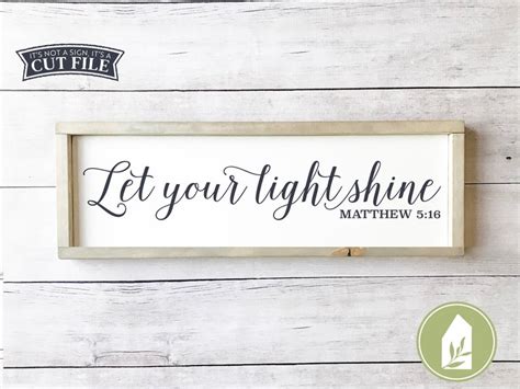 Let Your Light Shine Svg File Scripture Svg Matthew 5 16 Etsy