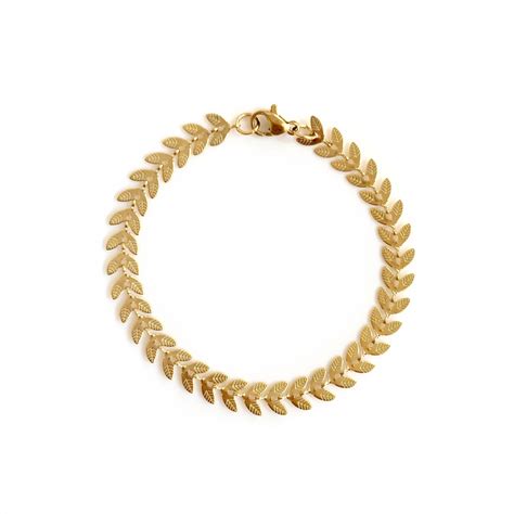 Gold Leaf Bracelet Layering Gold Bracelet Choose Your Size Etsy