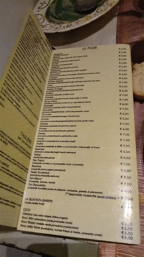 Menu Da L Osteria Del Borgo Antico Ristorante Bari