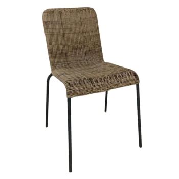 Chaise En R Sine Tress E Marron Lot De Tiptur Maisons Du Monde