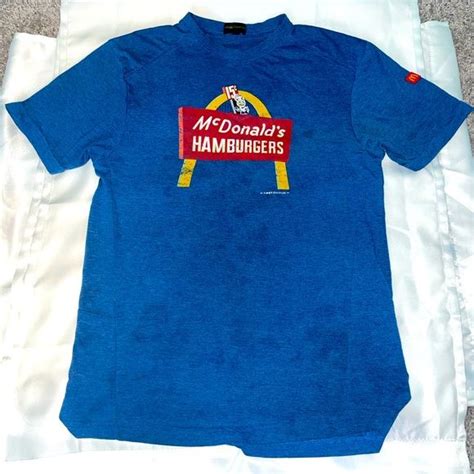 Mcdonalds Hamburgers First Edition Mens Apparel Collection T Shirt Blue