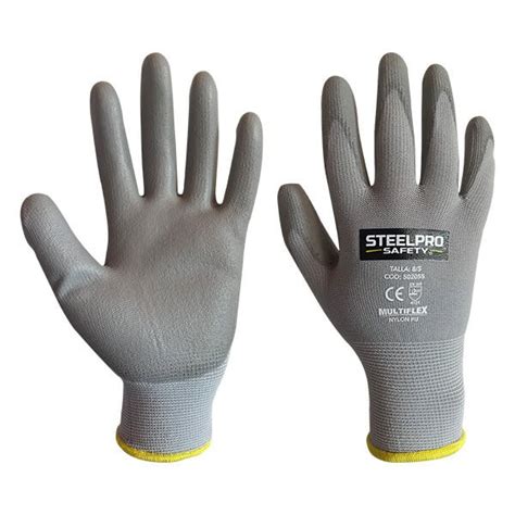 Guante De Seguridad Multiflex Nylon PU Gris GRIS