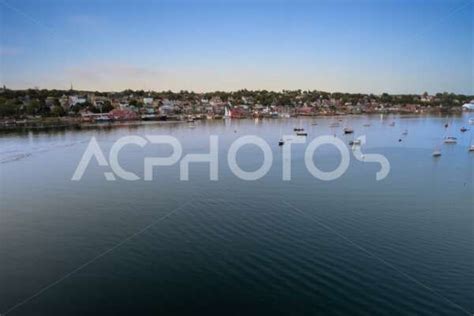 Aerial view of Lunenburg harbourfront - GettaPix