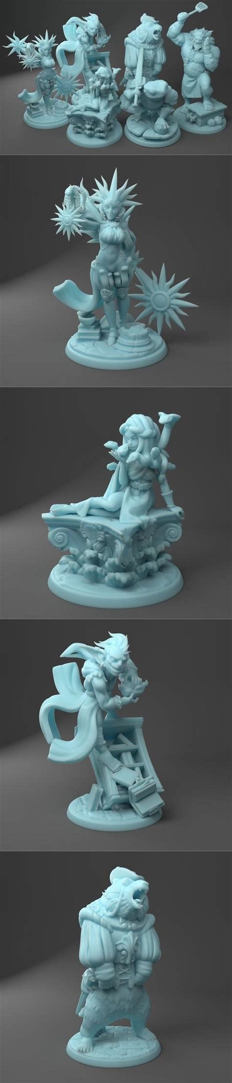 Download Twin Goddess Miniatures April 2021 3d Print Model