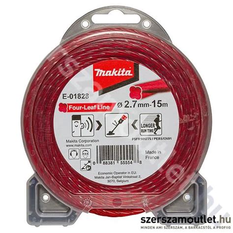 MAKITA Damil RT 4 élű piros 2 7 mm 15m E 01828 E 01828