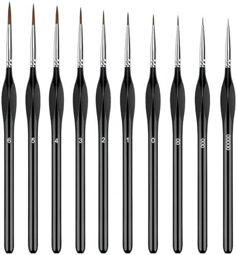 Detail Paint Brushs Set Miniature Brushes For Fine Detailing Art