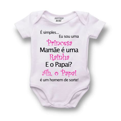 Body Beb Personalizado Frase Menina Princesa Mamae Rainha