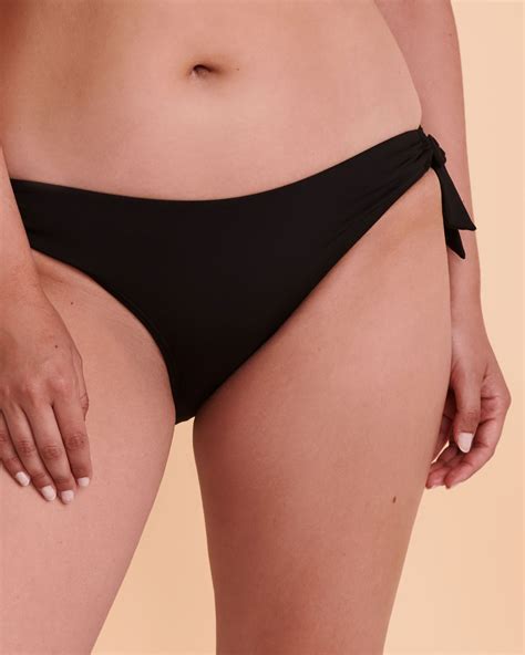 Sea Level Essentials Side Tie Bikini Bottom Black Bikini Village