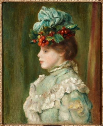 Chica en un sombrero con cerezas Pierre Auguste Renoir Análisis