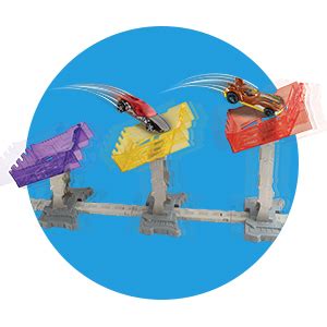 Buy Hot Wheels Plastic Speed Way Track Set 2 Launchers 2 Loops And 3