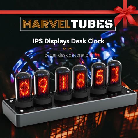 IPS Color Screen Clock Nixie Tube Alarm Clock Kit Digital Calendar