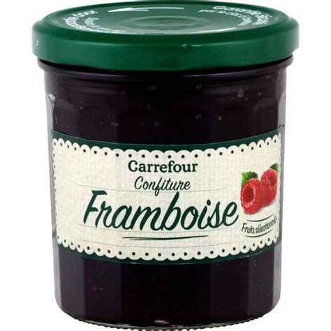 Confiture framboises CARREFOUR ORIGINAL le pot de 370g à Prix