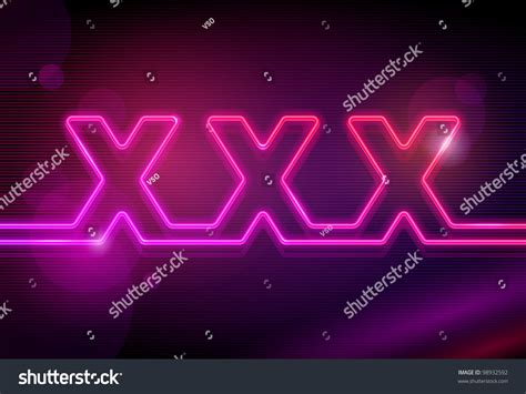 Neon Xxx Signboard Vector Illustration 98932592 Shutterstock