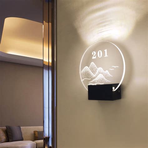 Crystal Hotel LED Room Number Plate Acrylic Door Signs with LED ...