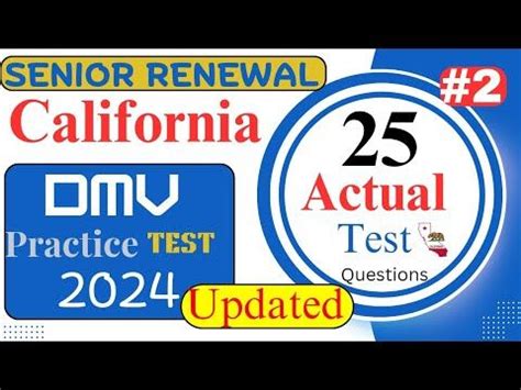 Ca Dmv Senior Renewal Practice Test