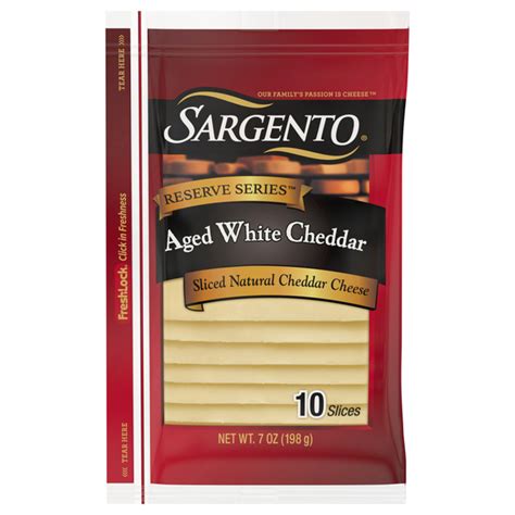 Save on Sargento Reserve Series Natural Aged White Cheddar Cheese Slices - 10 ct Order Online ...