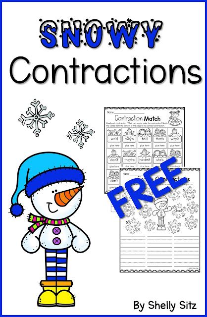 Contraction Worksheets And Videos Smiling And Shining In Second