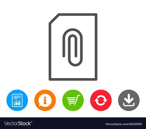 attach document  icon file sign royalty  vector