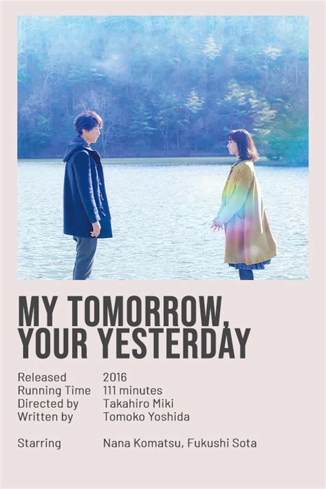 my tomorrow your yesterday poster | Japanese movies, Good movies, Movies to watch teenagers