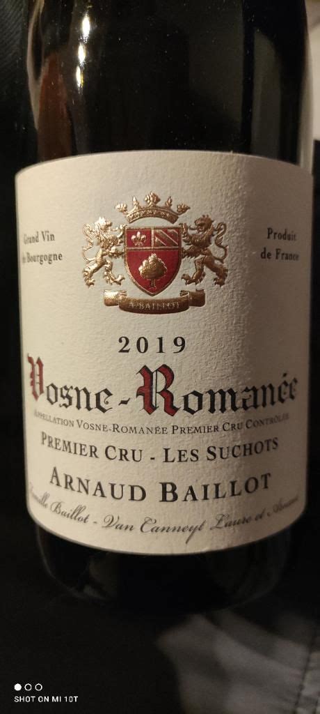 Arnaud Baillot Vosne Roman E Er Cru Les Suchots France Burgundy