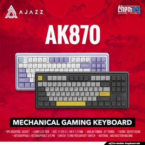 Jual Ajazz Ak Ak Tkl Rgb Triple Mode Mechanical Gaming