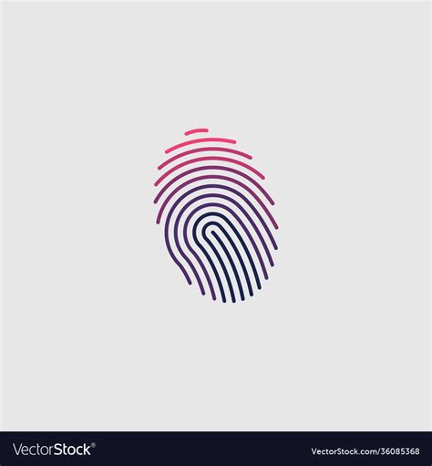 Fingerprint logo design Royalty Free Vector Image