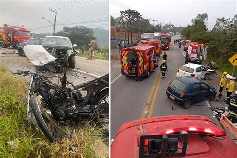 Grave Acidente Entre Moto E Carros Mata Duas Pessoas Na Jorge Lacerda